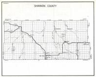 Shannon County, Pine Ridge, Batesland, Oglala, Manderson, Porcupine Butte, Blacktail Creek, South Dakota State Atlas 1930c